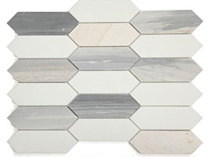 Elongated Hex Blue New 11.75 x 15